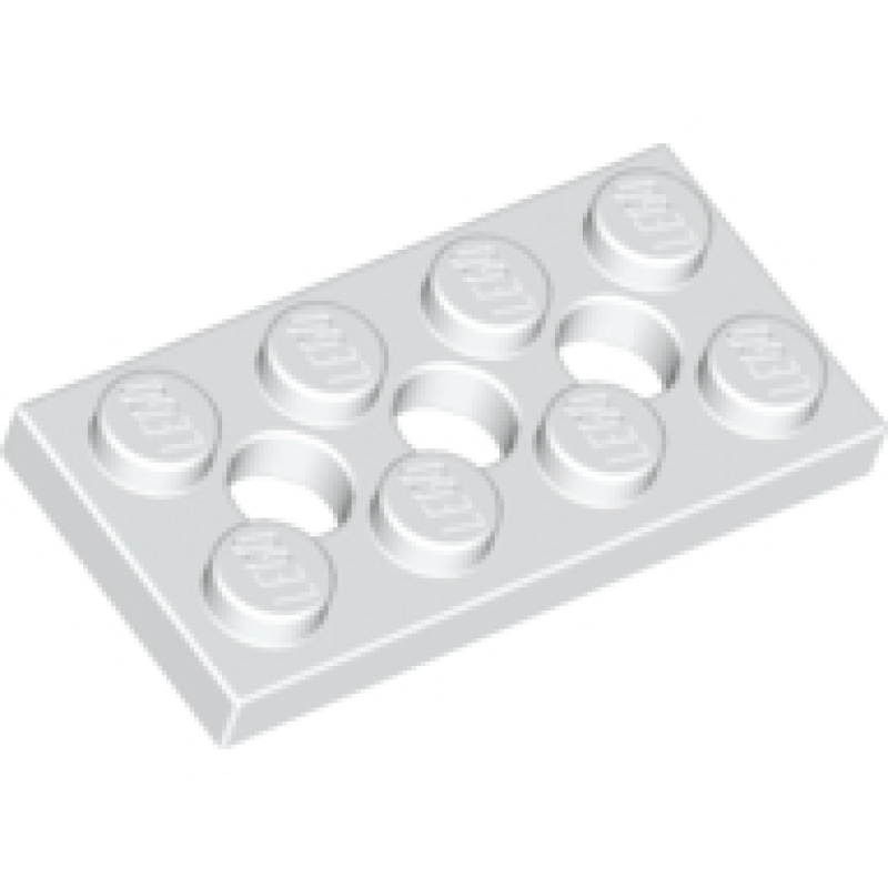 Technic, Plaat 2x4 met 3 gaten White